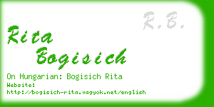 rita bogisich business card